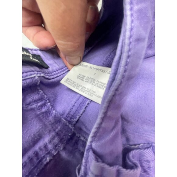 Lei Ashley lowrise shorts junior size 7 Ramie blend purple 30" waist READ - Picture 7 of 8